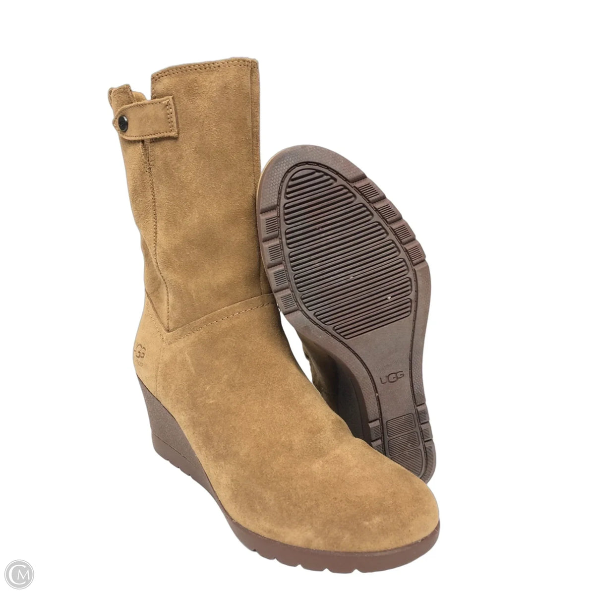 Boots Mid-calf Heels By Ugg In Tan, Size: 7