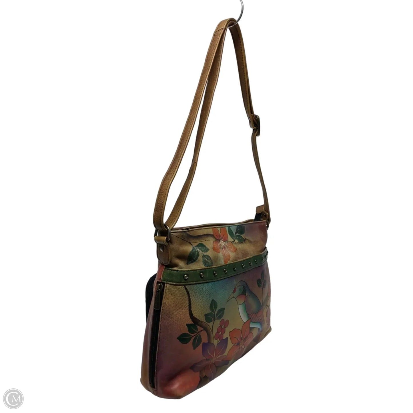 Crossbody Leather By Anuschka, Size: Large