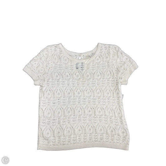 Top Short Sleeve By Anthropologie In Beige, Size: Xl