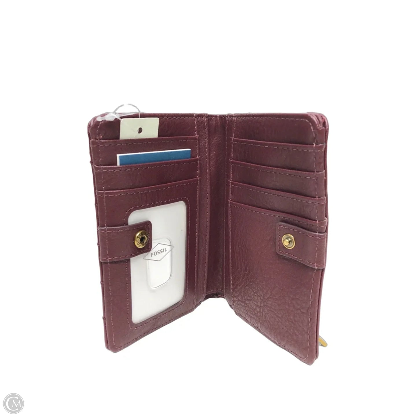 Wallet Leather By Fossil, Size: Small