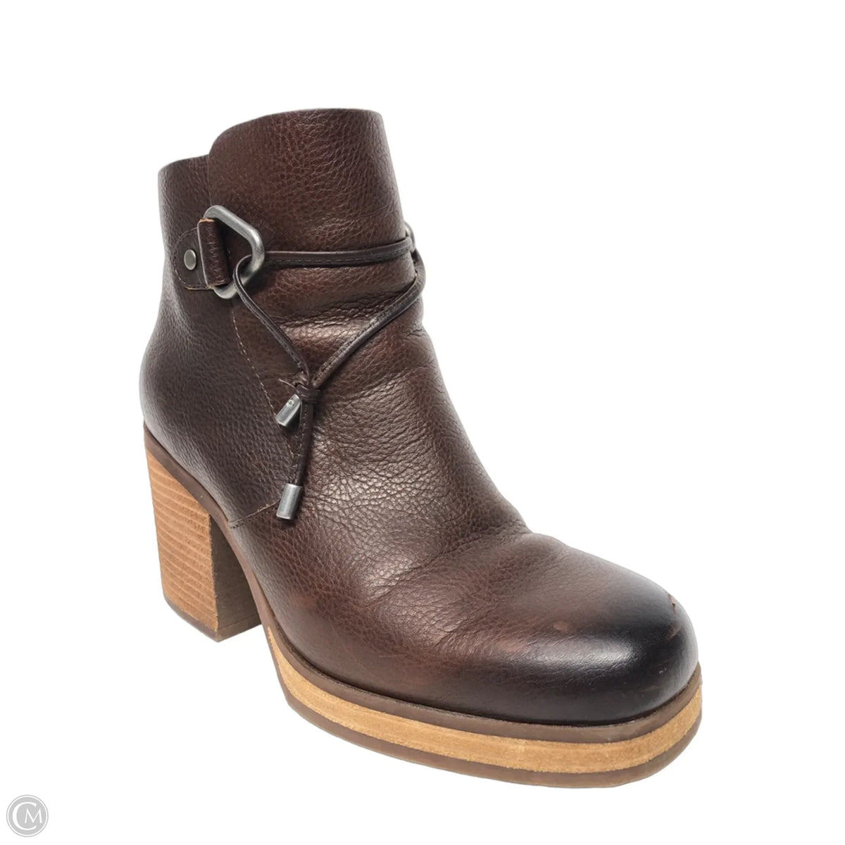 Boots Ankle Heels By Korks In Brown, Size: 7