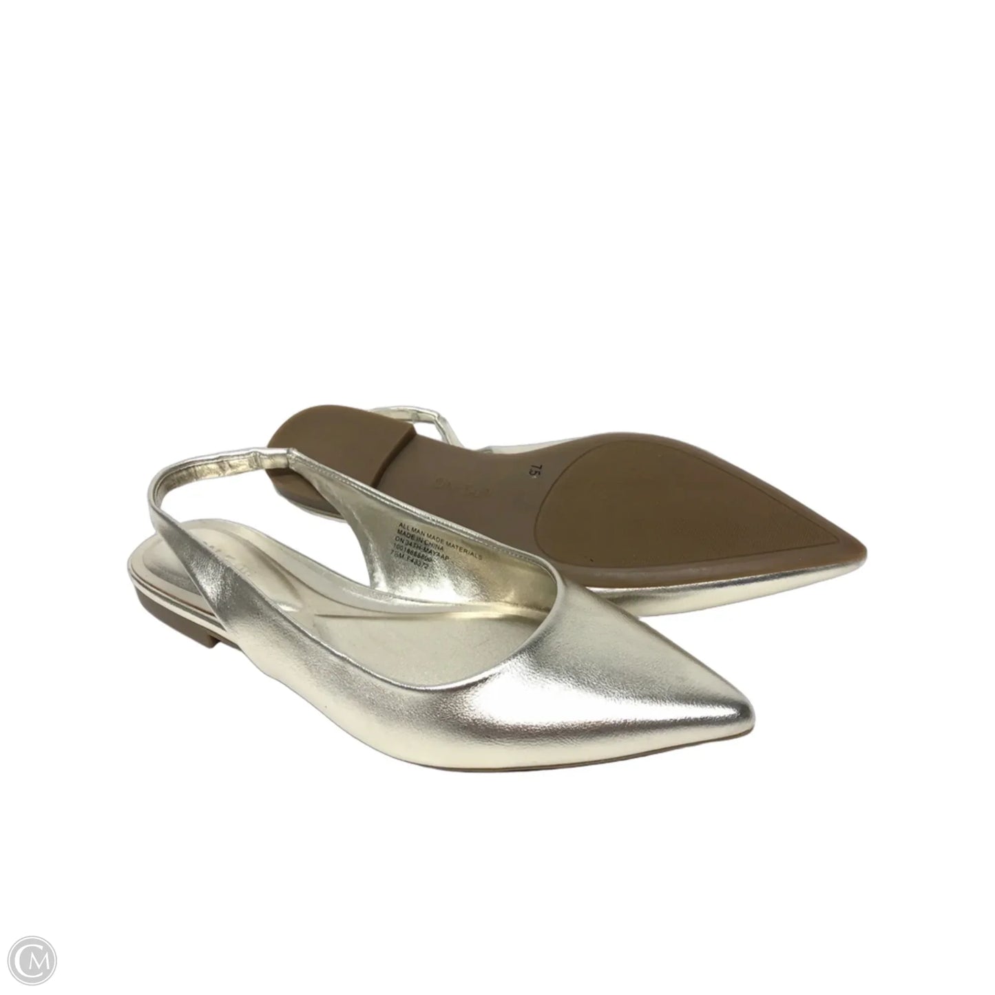 Shoes Flats By On 34th In Gold, Size: 7.5