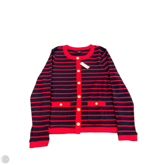 Cardigan By Talbots In Blue & Red, Size: Mp