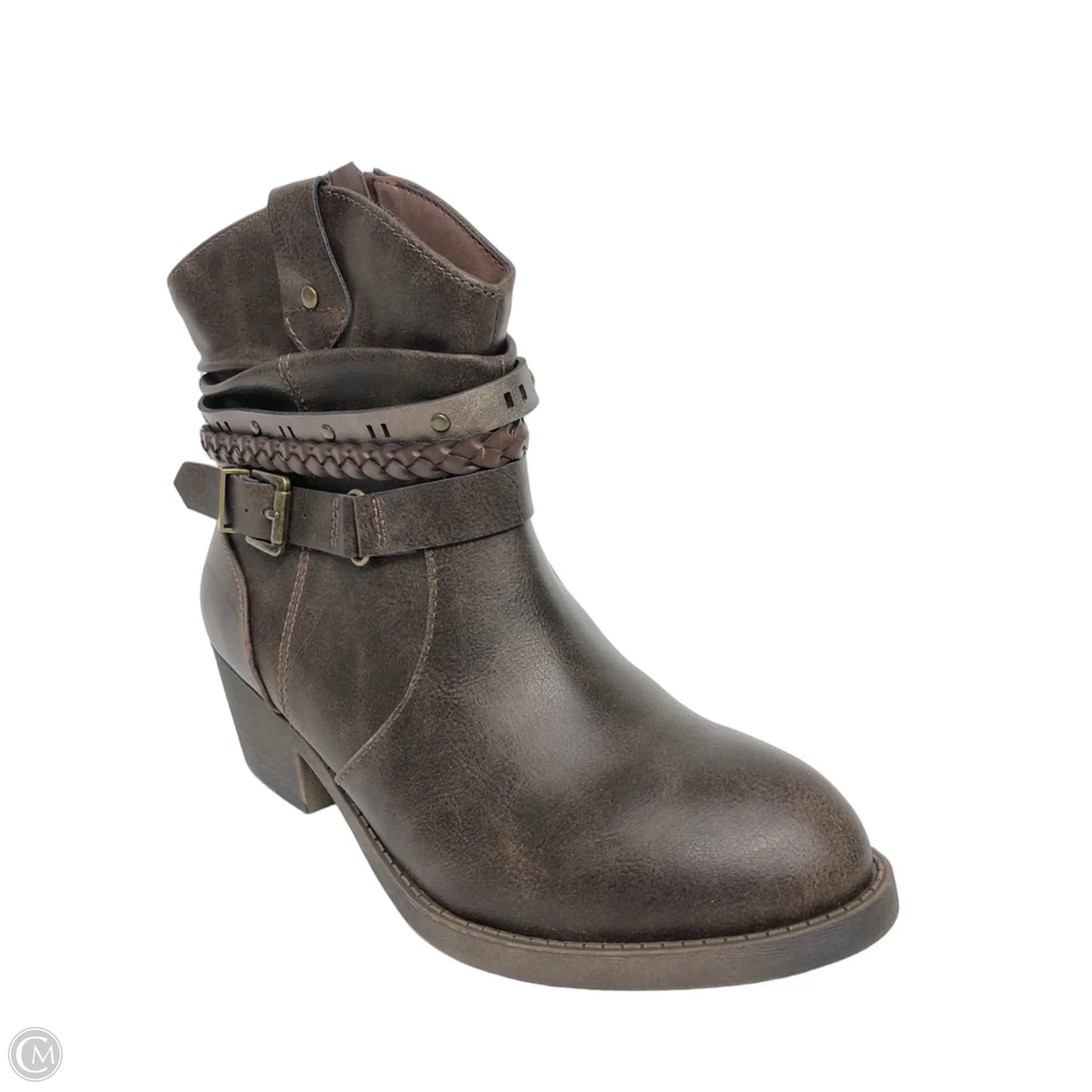 Boots Ankle Heels By Jelly Pop In Brown, Size: 7