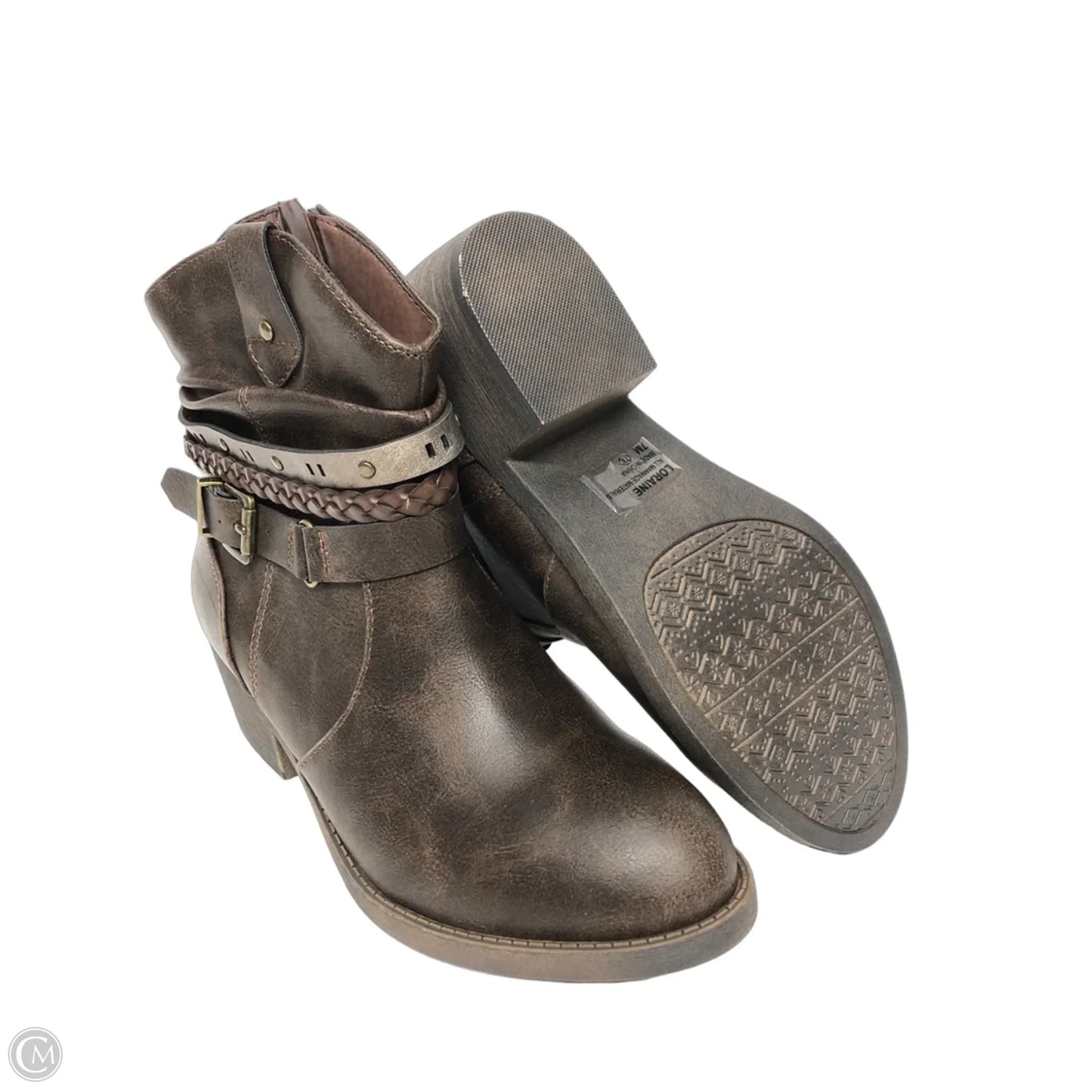 Boots Ankle Heels By Jelly Pop In Brown, Size: 7