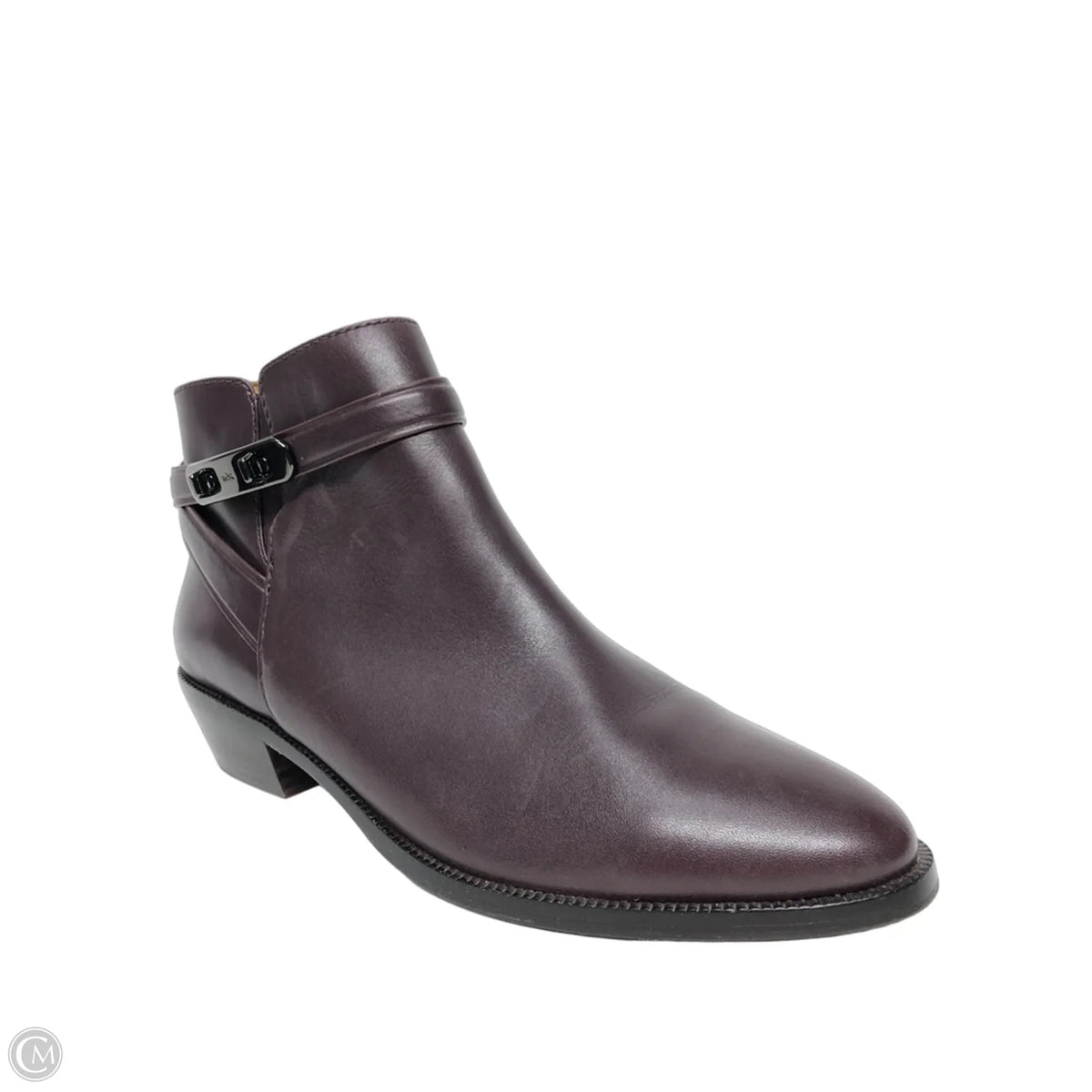 Boots Designer By Coach In Maroon, Size: 9.5