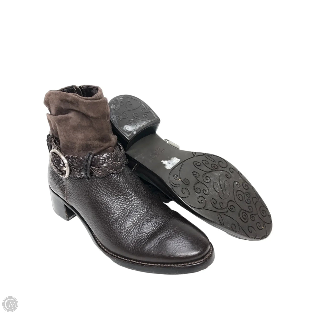 Boots Leather By Brighton In Brown, Size: 6