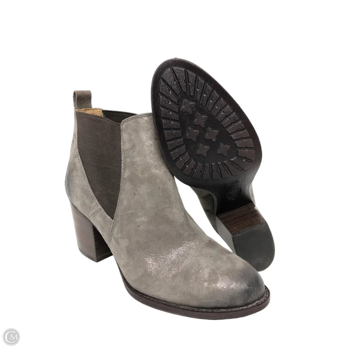 Boots Ankle Heels By Sofft In Taupe, Size: 8.5
