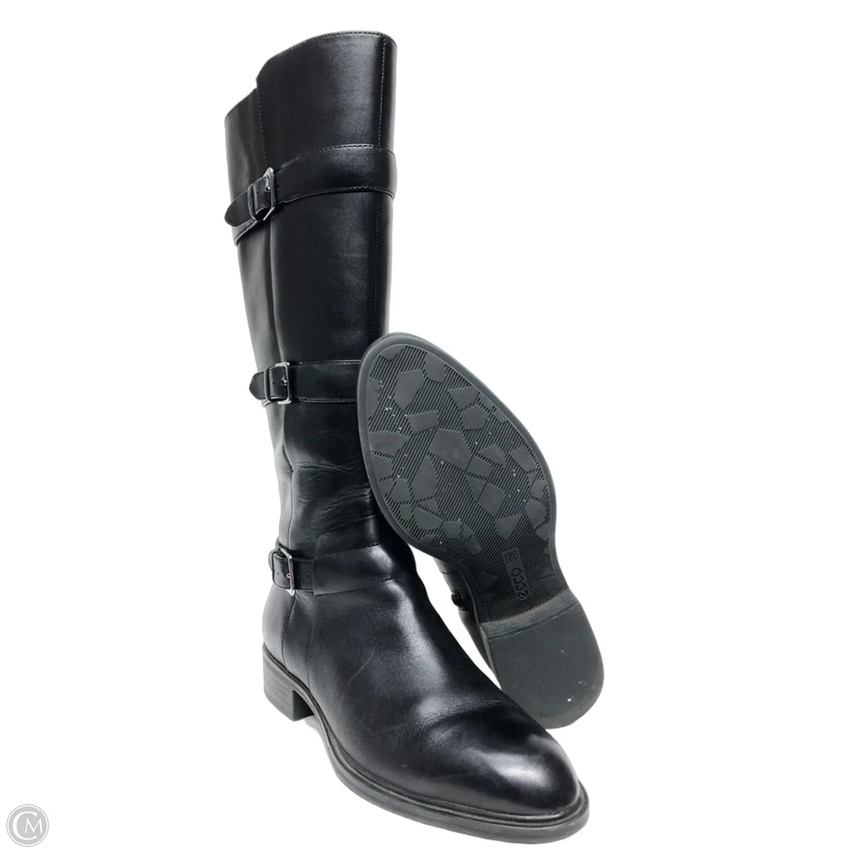 Boots Knee Flats By Ecco In Black, Size: 8.5
