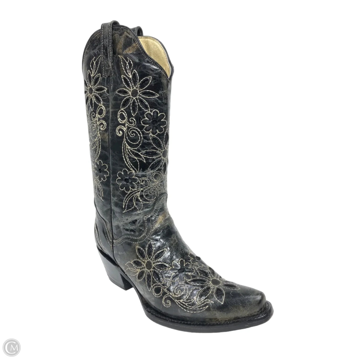 Boots Western By Cmc In Black & Tan, Size: 7.5