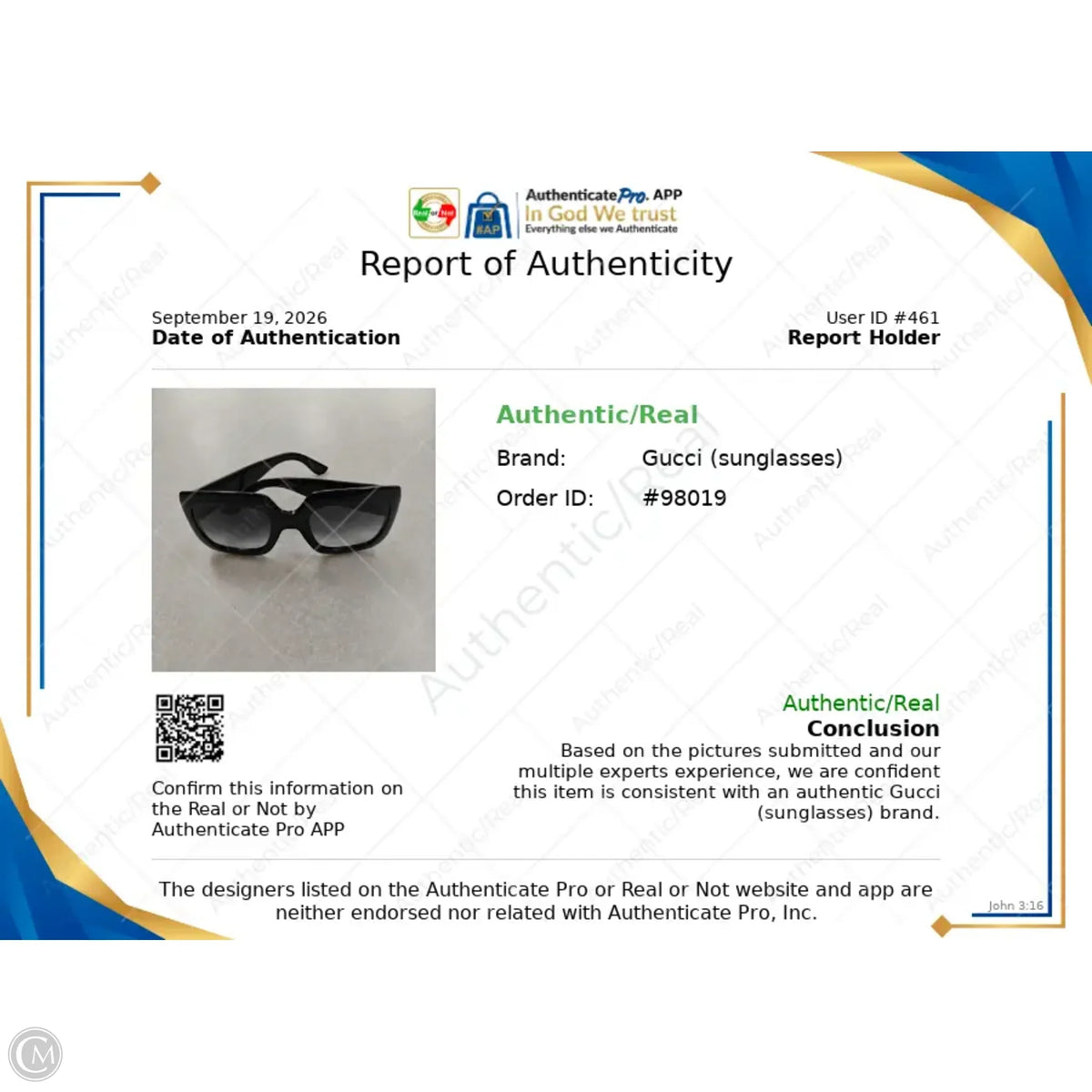 Sunglasses Luxury Designer By Gucci, Size: