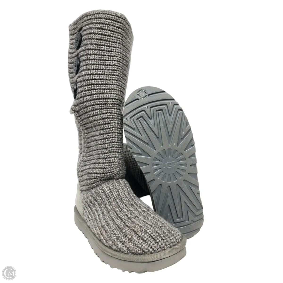 Boots Mid-calf Flats By Ugg In Grey, Size: 8