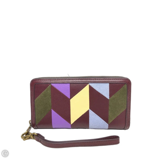 Wallet Leather By Fossil, Size: Large