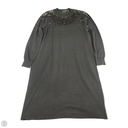 Dress Sweater By Nina Leonard In Black, Size: 1x
