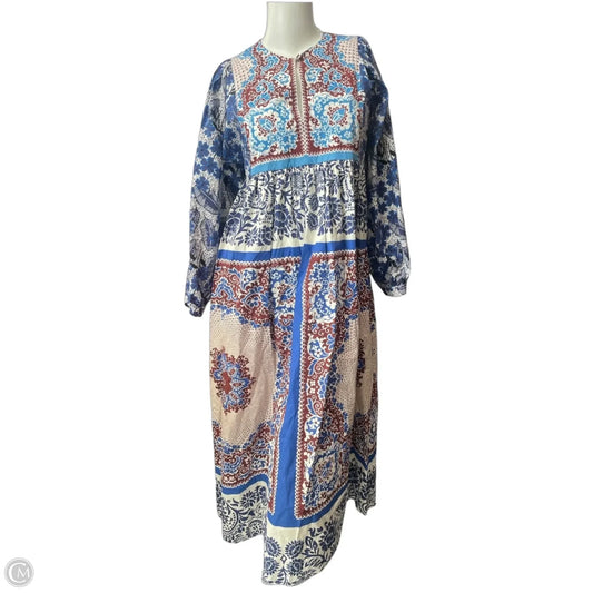 Dress Designer By Max Mara In Blue & White, Size: 4