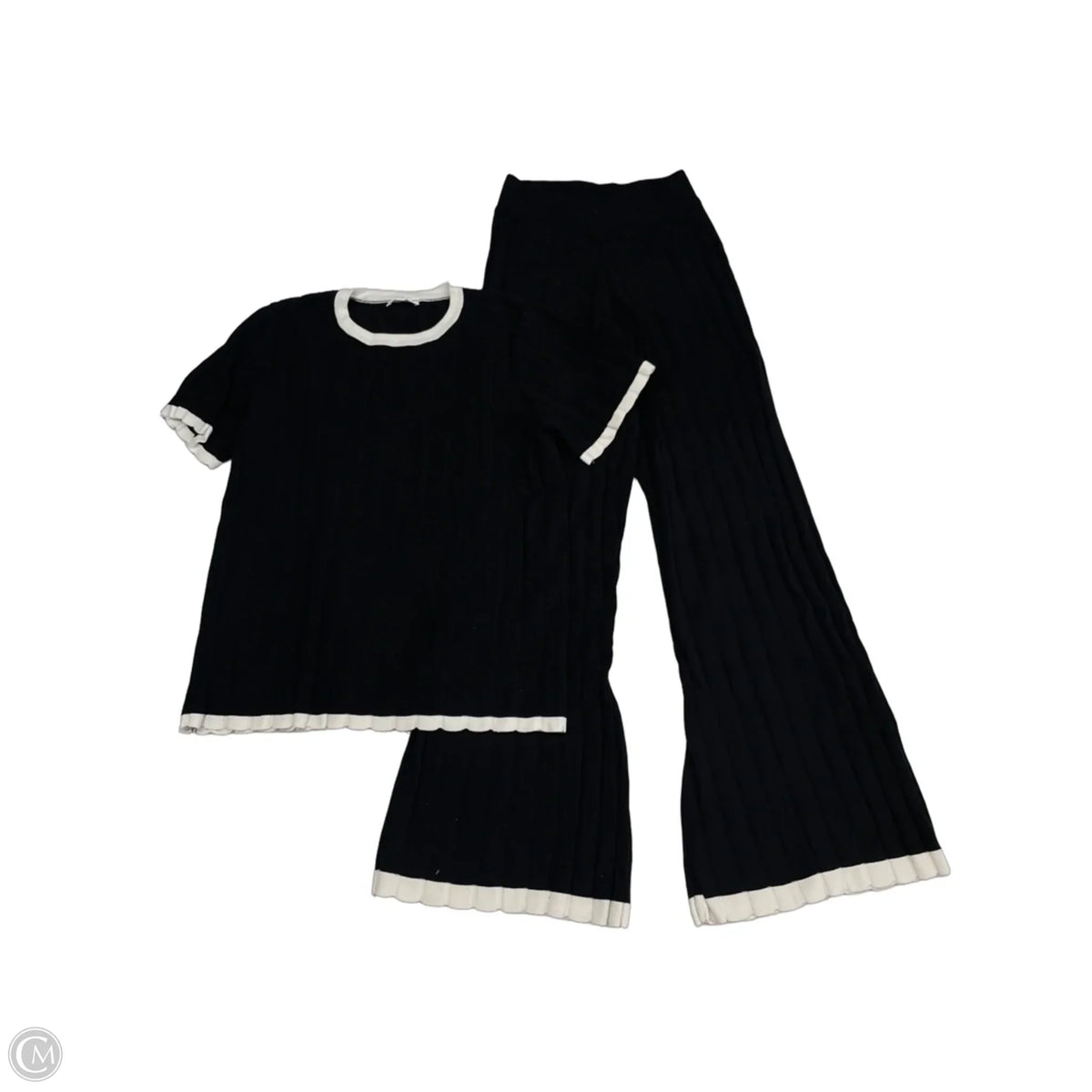 Pants Set 2pc By Clothes Mentor In Black & White, Size: M