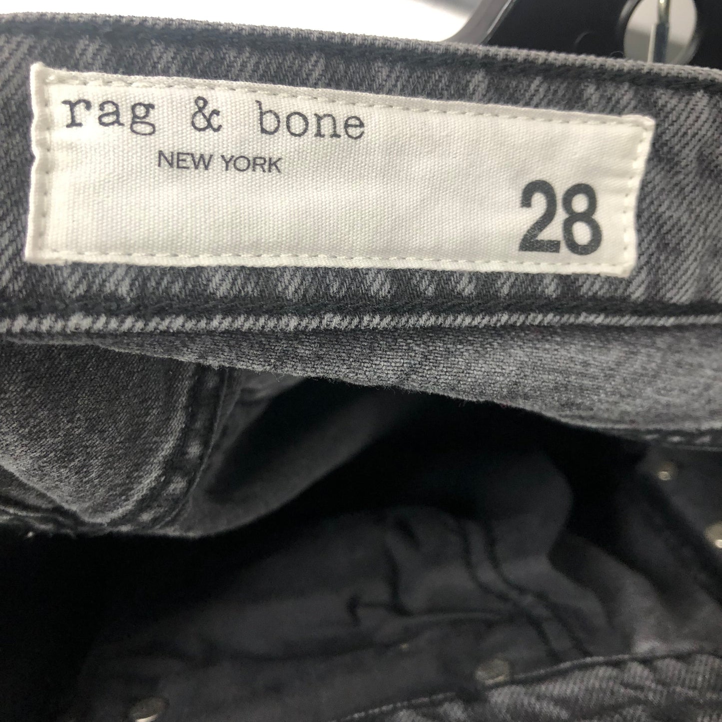 Black Denim Jeans Straight Rag & Bones Jeans, Size 6