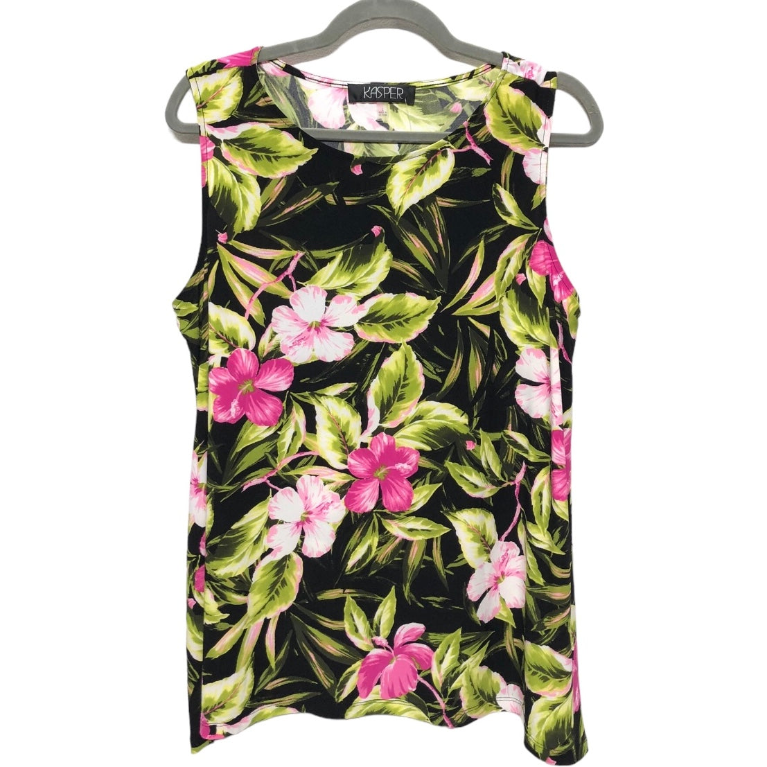 Green & Pink Top Sleeveless Kasper, Size L