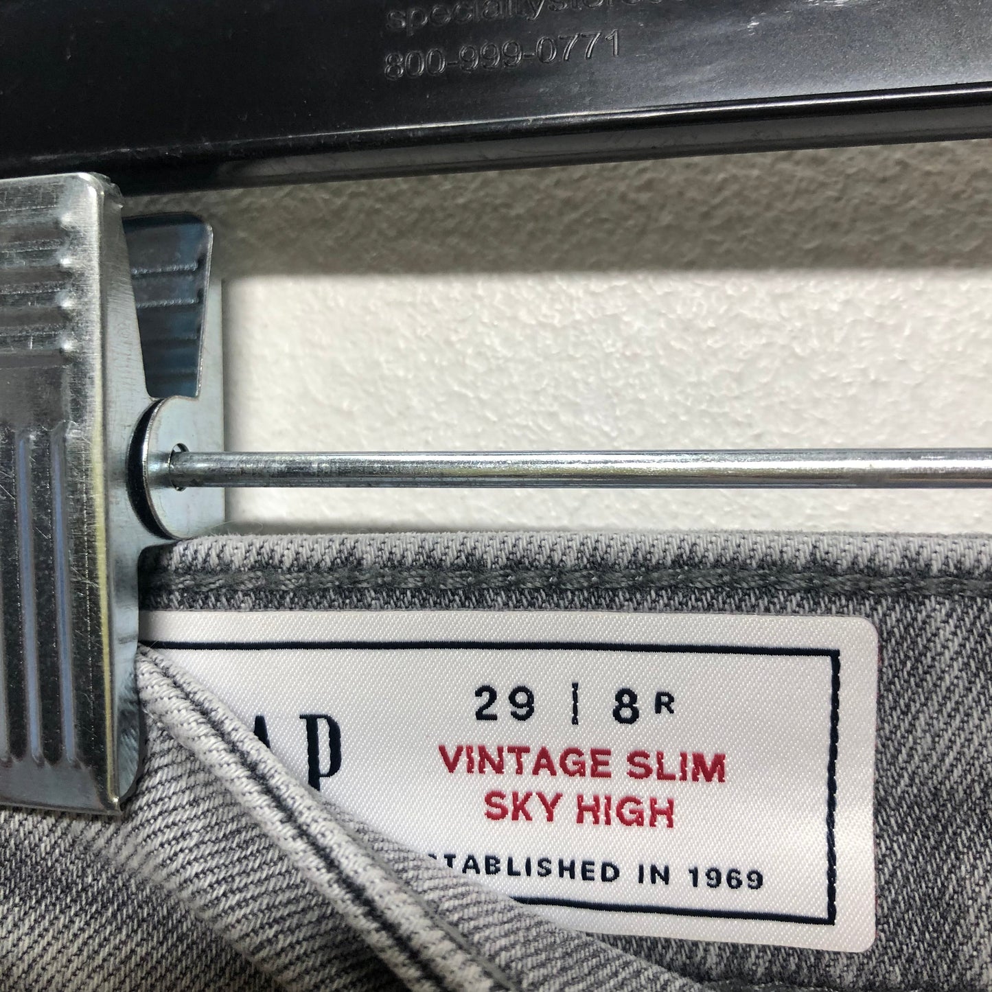 Grey Jeans Skinny Gap, Size 8