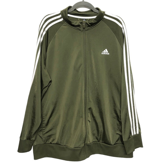 Green & White Athletic Jacket Adidas, Size 3x