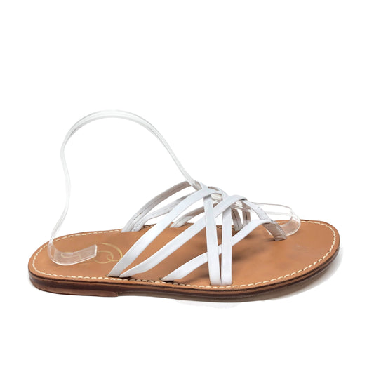 White Sandals Flats Sam Edelman, Size 9