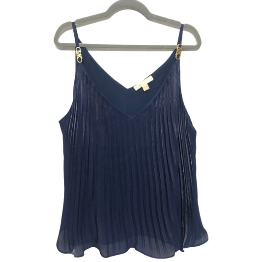 Navy Blouse Sleeveless Michael By Michael Kors, Size L