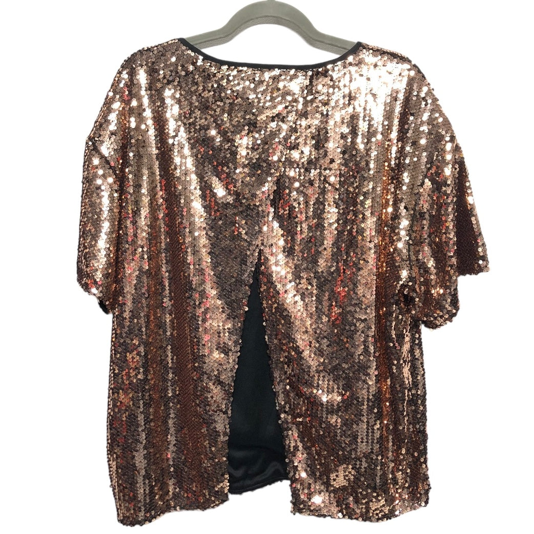 Gold Top Short Sleeve Boohoo Boutique, Size 16