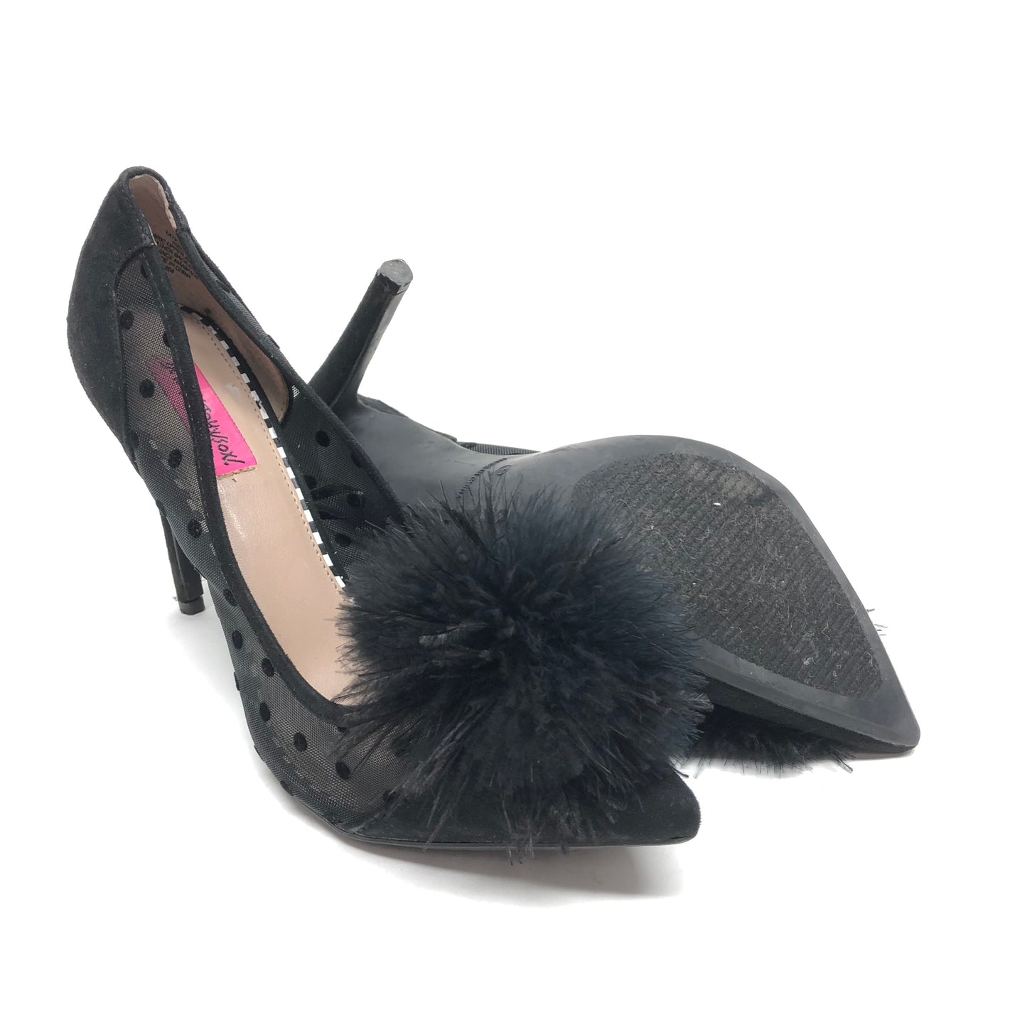 Black Shoes Heels Stiletto Betsey Johnson, Size 9