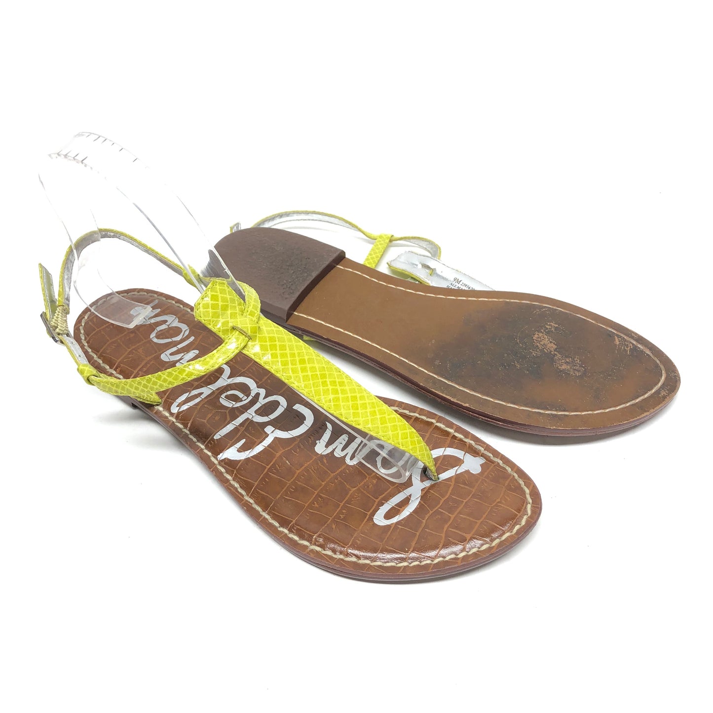 Yellow Sandals Flats Sam Edelman, Size 9