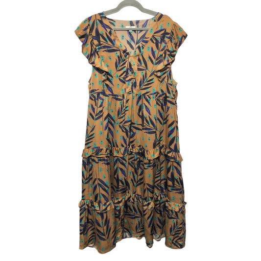 Dress Casual Midi By Entro In Brown, Size: 2x