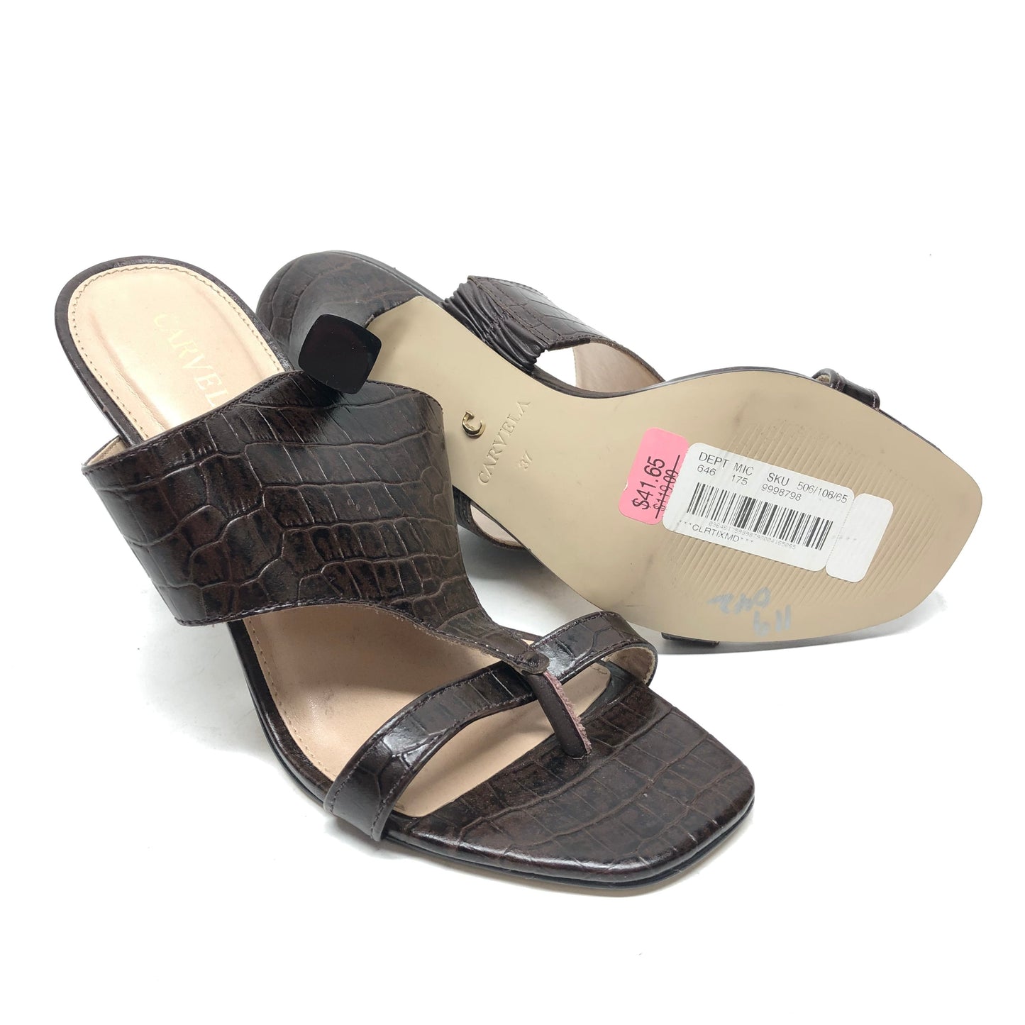 Shoes Heels Kitten By Carvela In Brown, Size: 7