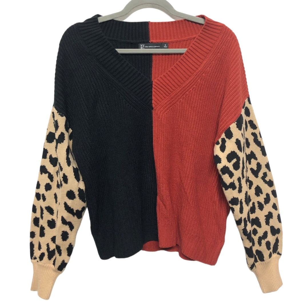 Sweater By New York And Co In Black & Red, Size: S