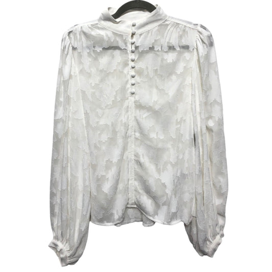 Top Long Sleeve By Banana Republic In White, Size: S