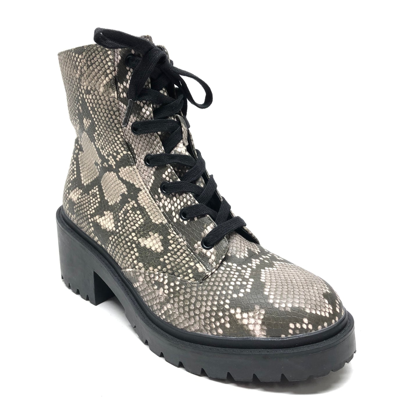 Boots Combat By Universal Thread In Snakeskin Print, Size: 12