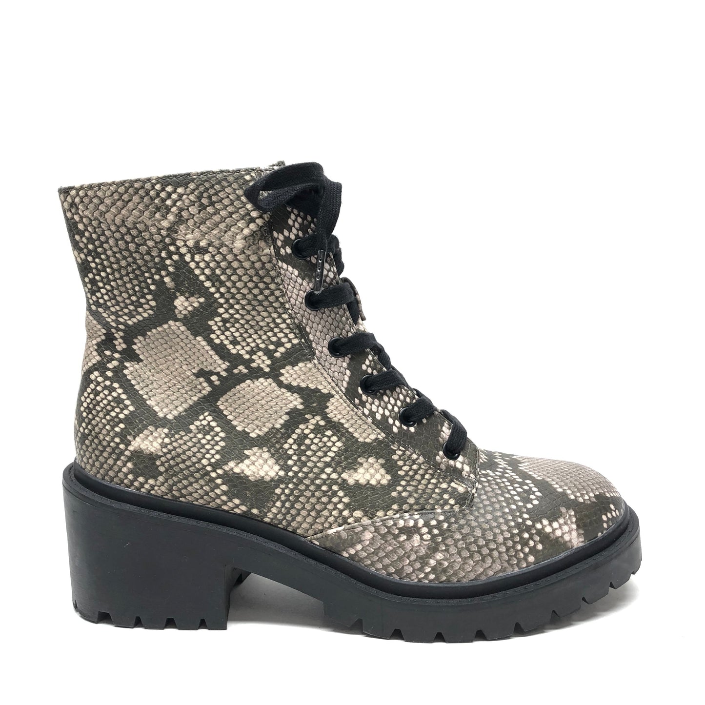 Boots Combat By Universal Thread In Snakeskin Print, Size: 12