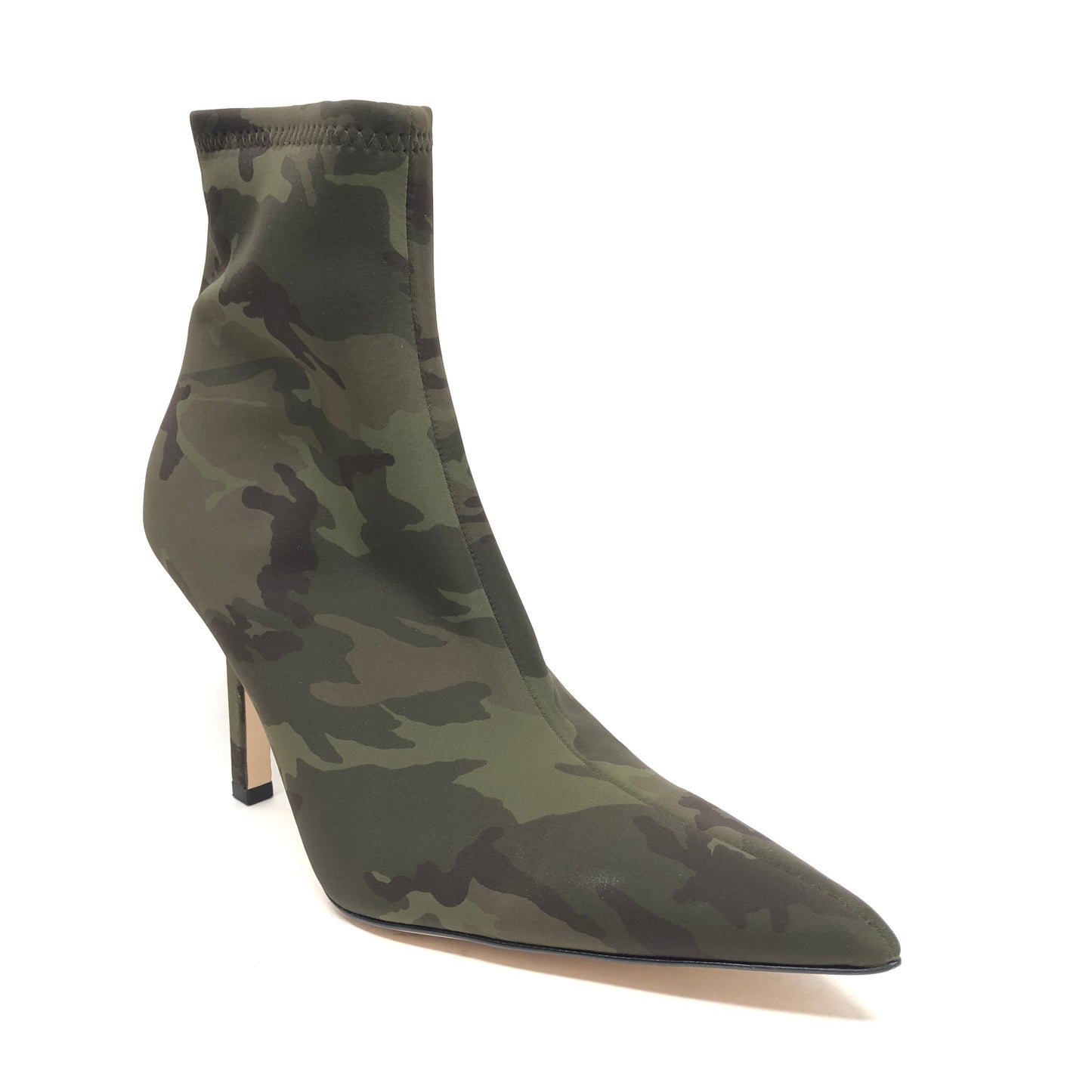 Boots Ankle Heels By Good American In Camouflage Print, Size: 11.5