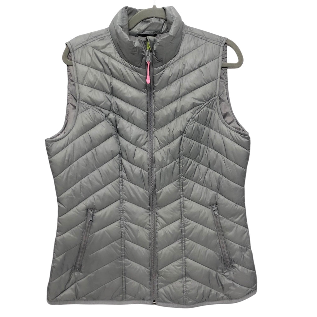 Vest Puffer & Quilted By Tek Gear In Grey, Size: L