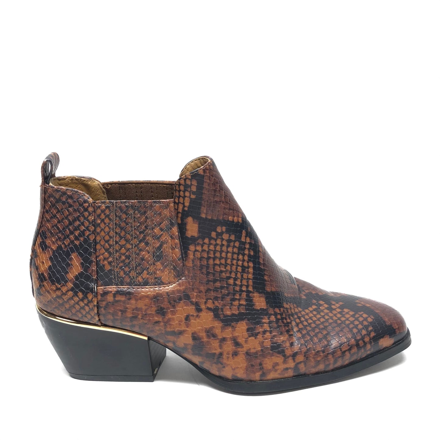 Boots Ankle Heels By New Directions In Snakeskin Print, Size: 8