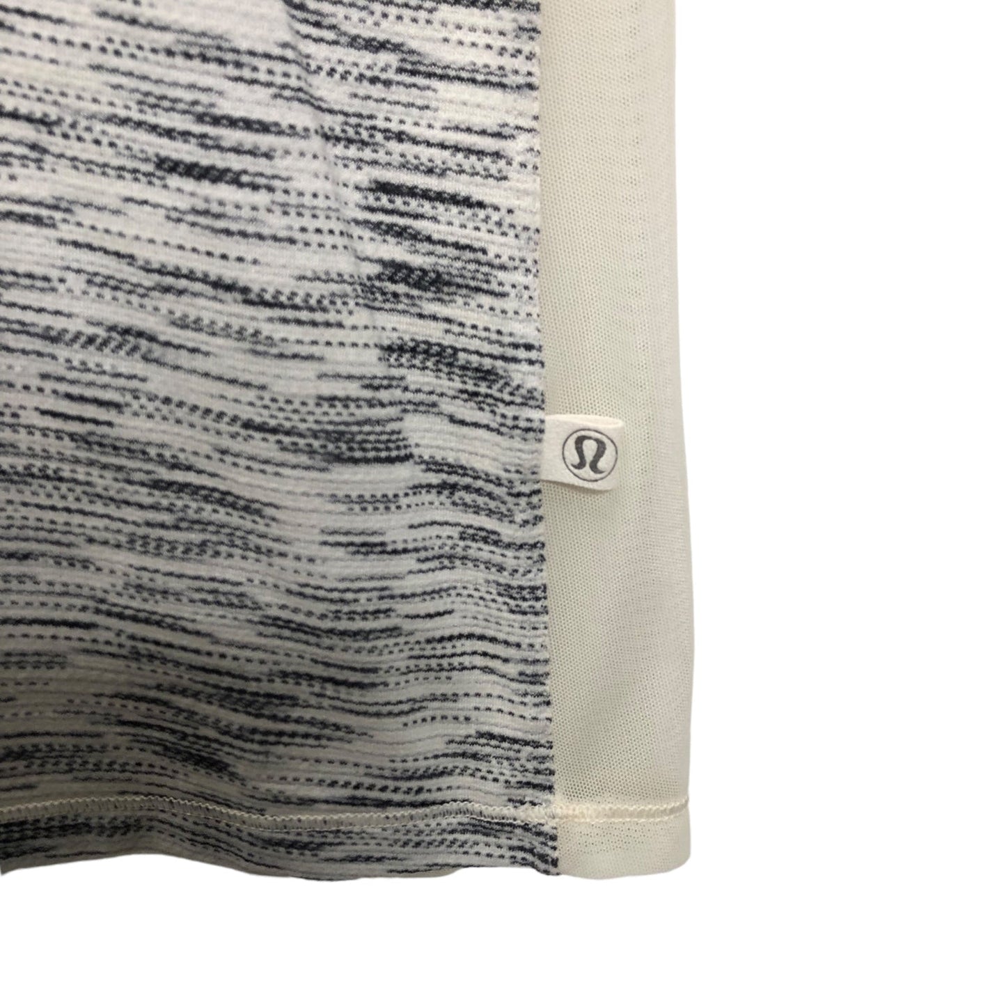 Grey & White Athletic Top Short Sleeve Lululemon, Size 6