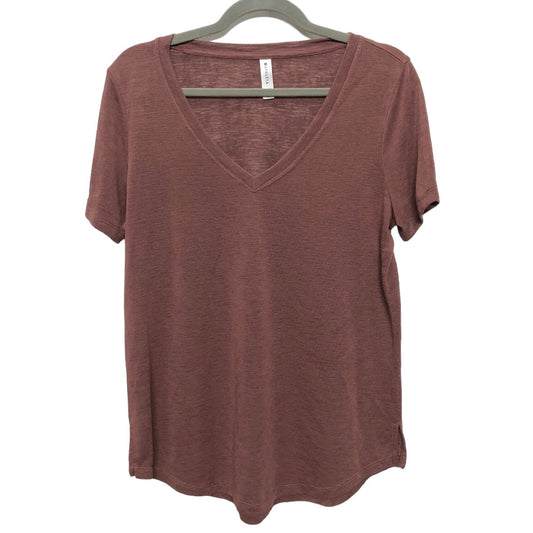 Taupe Athletic Top Short Sleeve Athleta, Size M