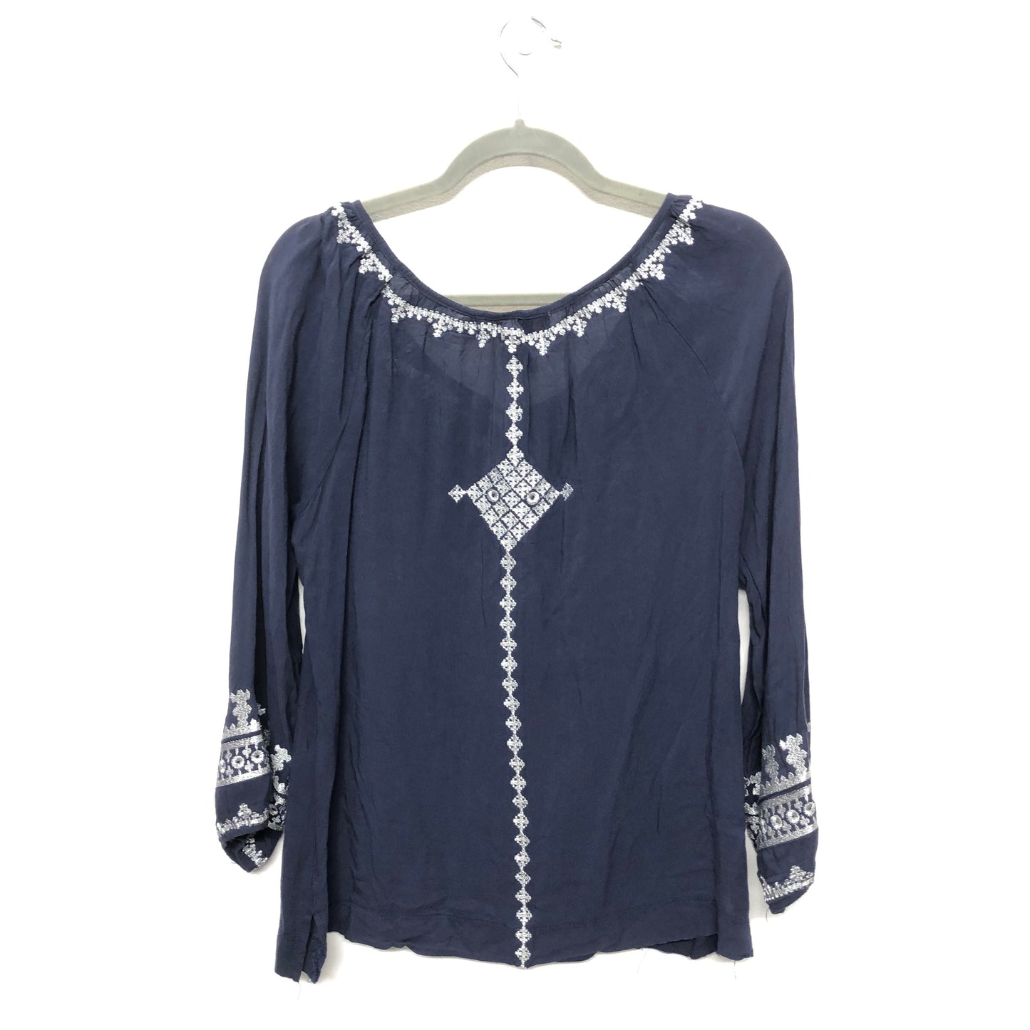 Navy Blouse Long Sleeve Urban Mango, Size M