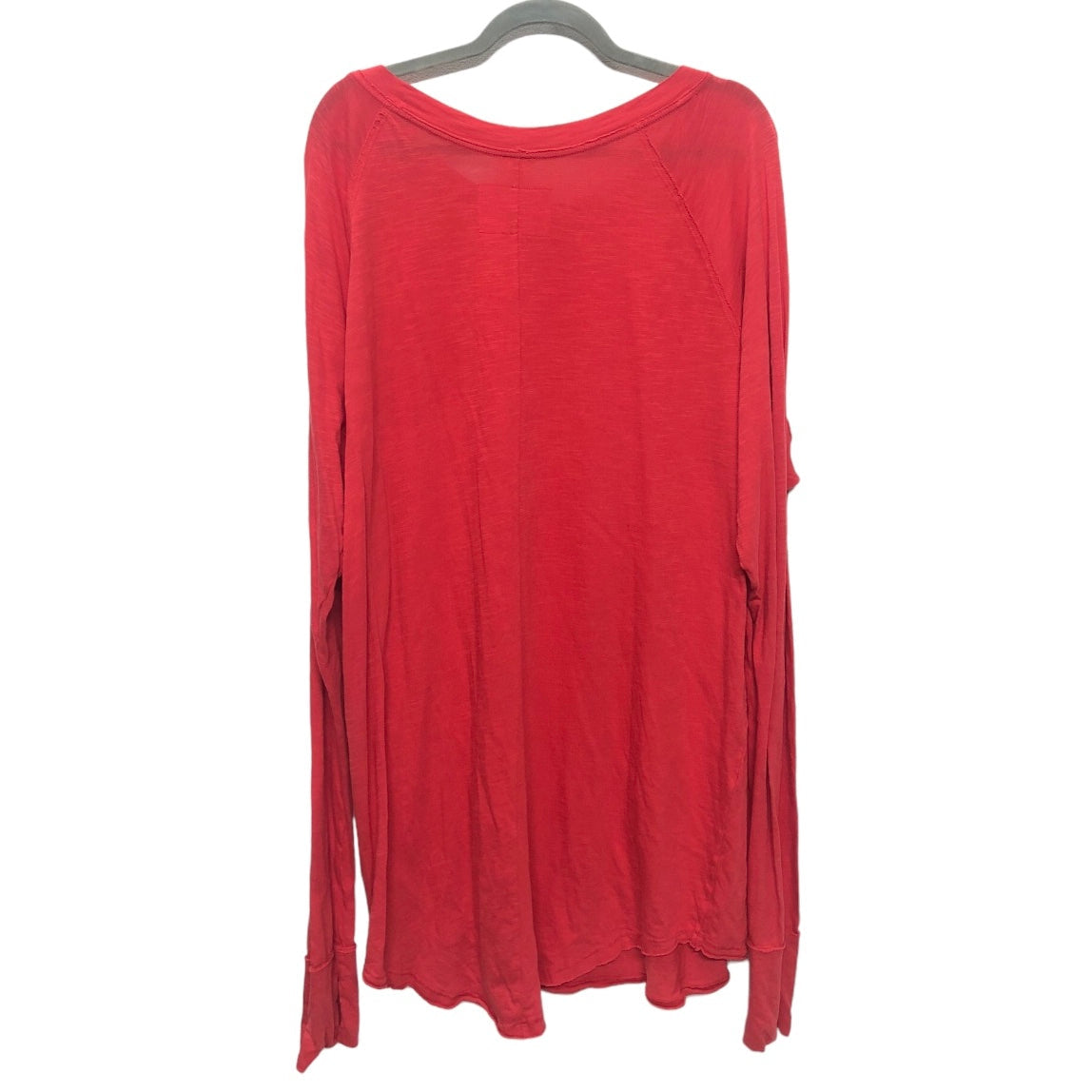 Red Top Long Sleeve Basic We The Free, Size Xl