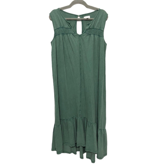 Green Dress Casual Midi Wonderly, Size 1x