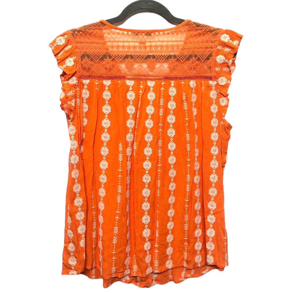 Orange Blouse Short Sleeve Cato, Size M