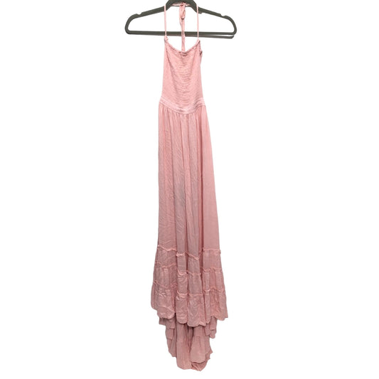 Pink Dress Casual Midi Clothes Mentor, Size S