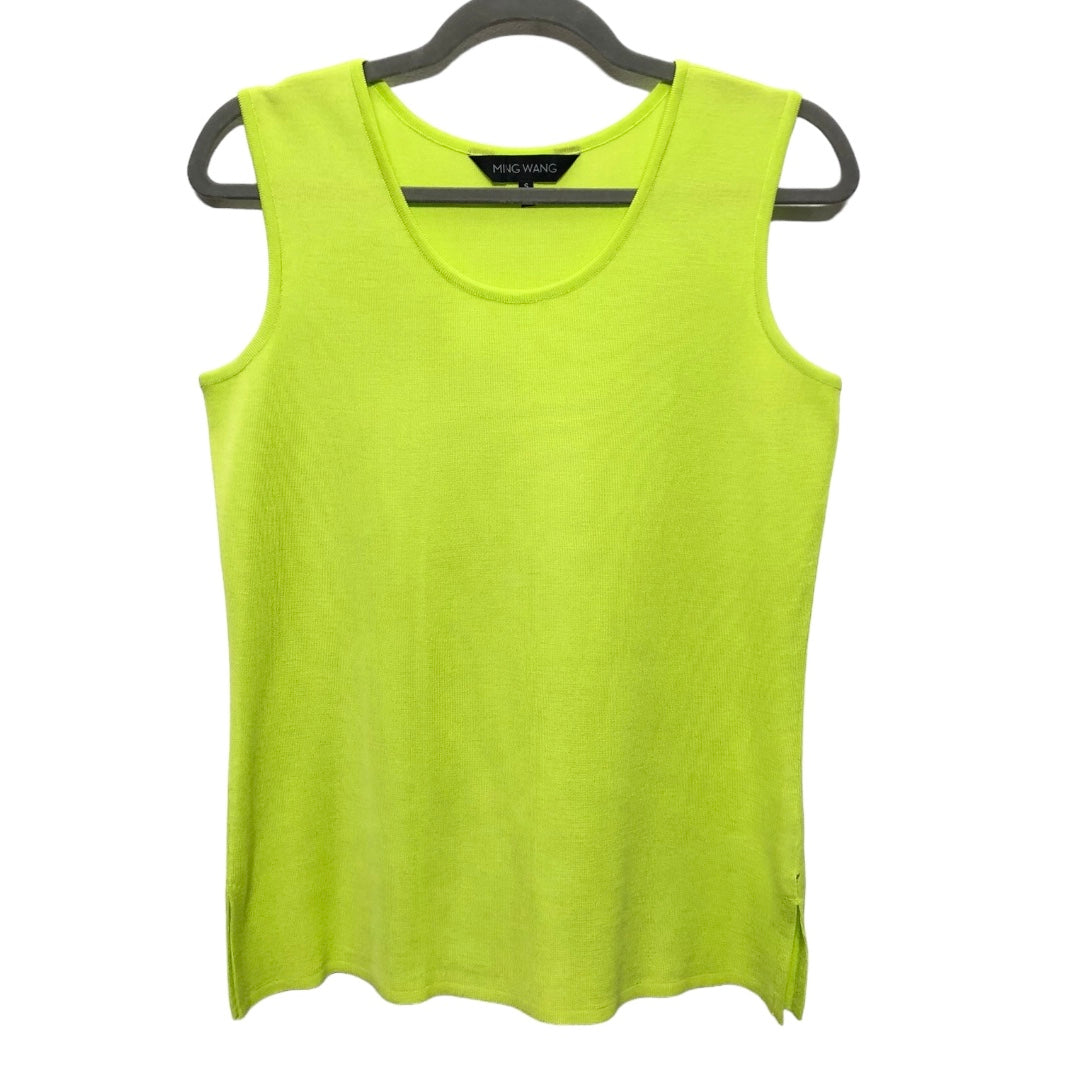 Chartreuse Top Sleeveless Ming Wang, Size S