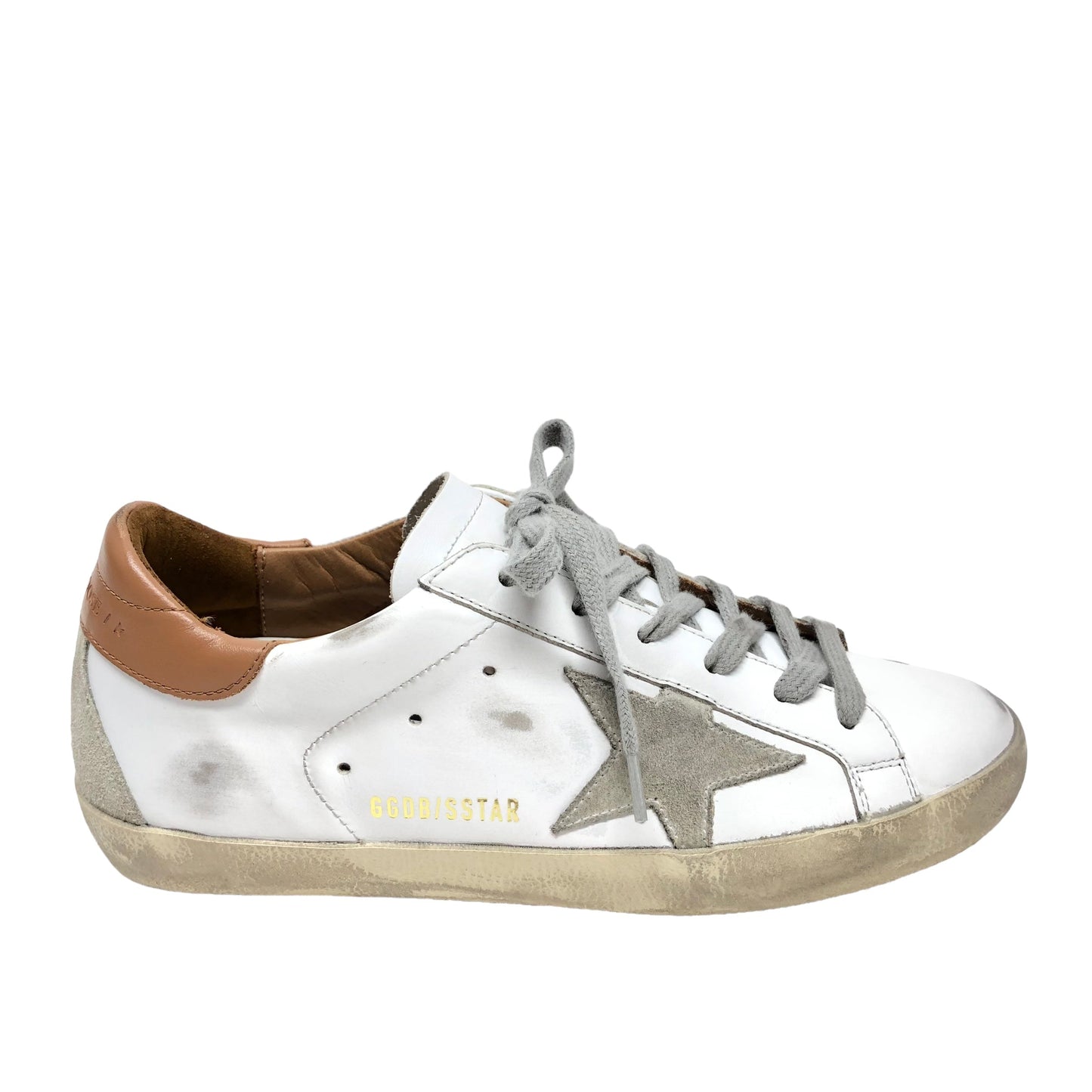 White Shoes Luxury Designer Golden Goose, Size 6.5