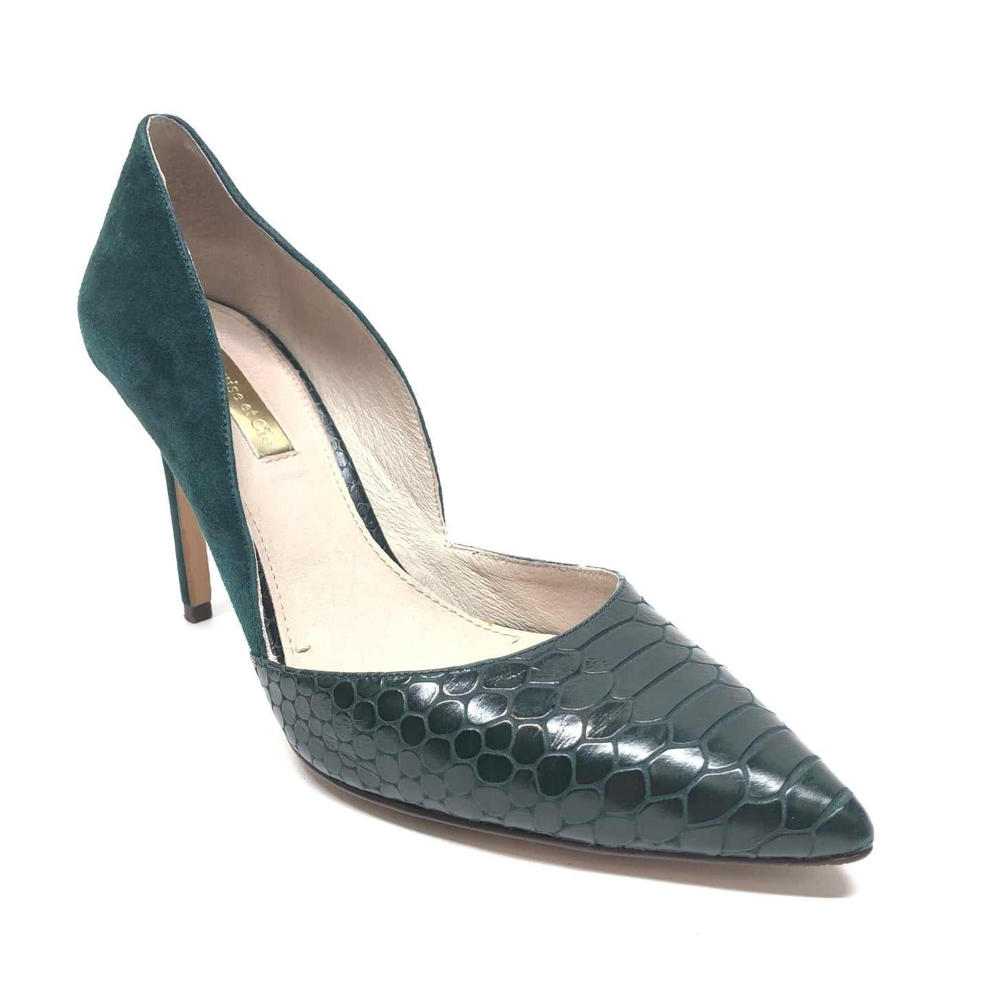 Green Shoes Heels Stiletto Louise Et Cie, Size 7.5