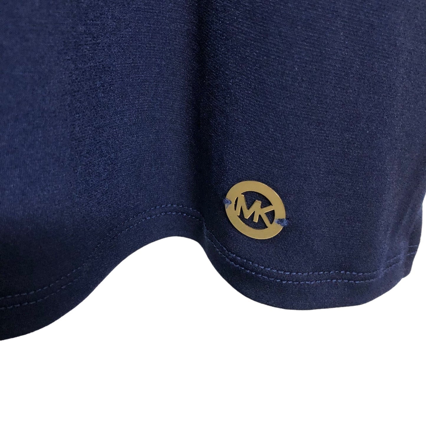 Navy Blouse Short Sleeve Michael By Michael Kors, Size L