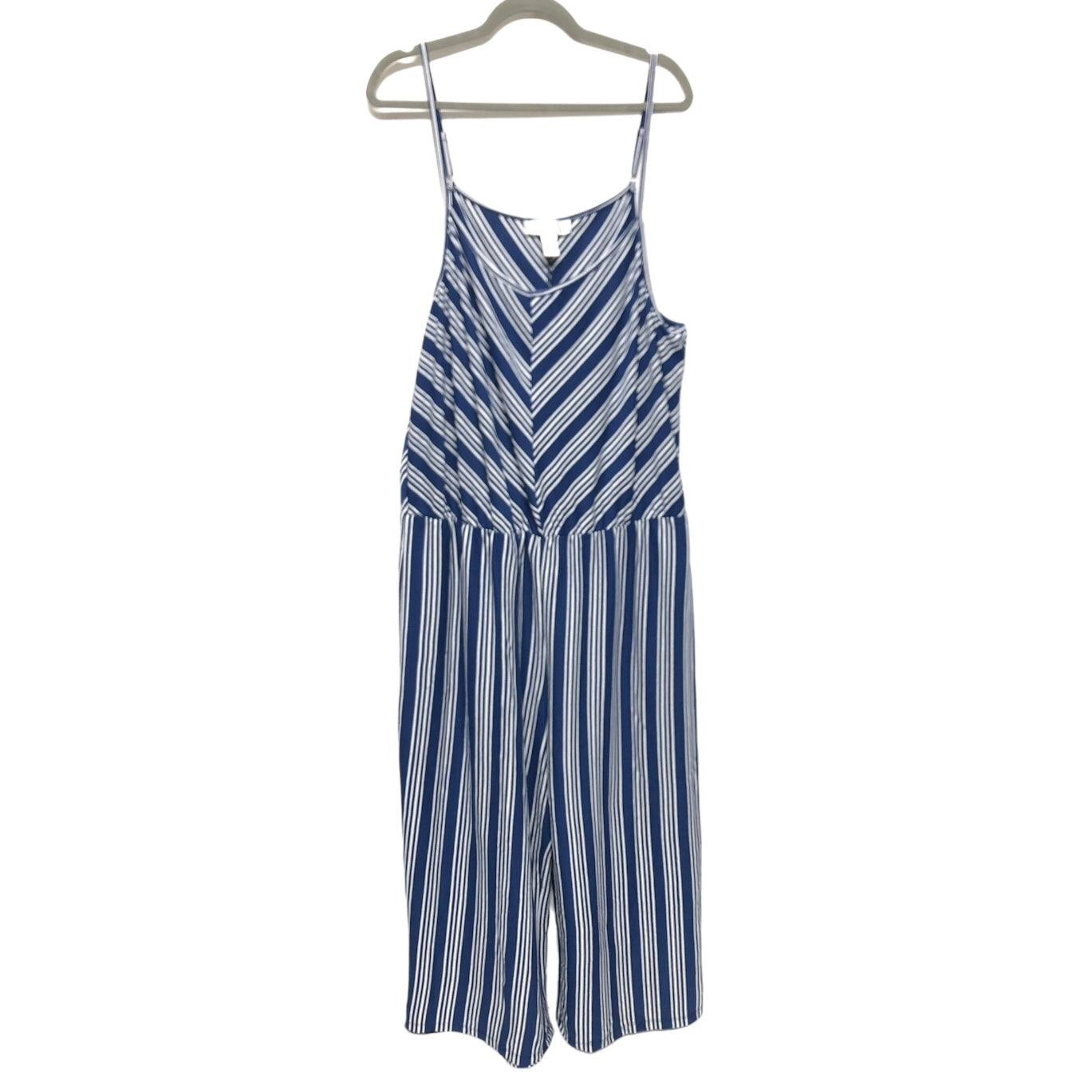Blue & White Jumpsuit Just Be, Size 3x